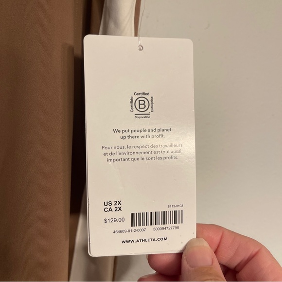 Athleta Venice Colorblock Wide Leg Pant 2X Rustic Beige NWT - Picture 7 of 14